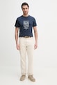 Hackett London t-shirt bawełniany HM5000083 granatowy SS26