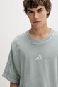 adidas t-shirt bawełniany turkusowy KE5996