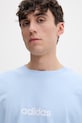 adidas T-shirt męski bawełniany niebieski KT0554