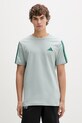 adidas t-shirt bawełniany regular turkusowy KT0556