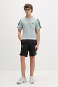 adidas t-shirt bawełniany KT0556 turkusowy SS26
