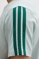 adidas t-shirt bawełniany KT0556 turkusowy