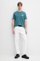 adidas t-shirt bawełniany KT0559 turkusowy SS26