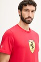 Puma t-shirt bawełniany Ferrari czerwony 635310