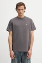 Carhartt WIP t-shirt bawełniany SS Chase T-Shirt gładkie szary I026391.3H5XX
