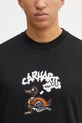 Carhartt WIP t-shirt bawełniany SS Duck Duck T-Shirt czarny I036735.89XX