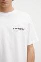 Carhartt WIP t-shirt bawełniany SS Caps T-Shirt biały I036012.02XX