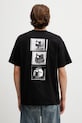 Carhartt WIP t-shirt bawełniany SS Caps T-Shirt nadruk czarny I036012.89XX
