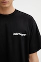 Carhartt WIP t-shirt bawełniany SS Caps T-Shirt czarny I036012.89XX