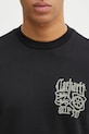 Carhartt WIP t-shirt bawełniany SS Commuting Tales T-Shirt czarny I036010.89XX