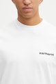 Carhartt WIP t-shirt bawełniany SS Archive Lines T-Shirt biały I036003.02XX