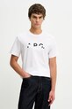 A.P.C. t-shirt bawełniany T-SHIRT MANCHES COURTES TACHE BLANCHE nadruk biały COHBM.M26458