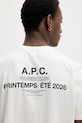 A.P.C. t-shirt męski bawełniany COHBS.M26465 beżowy