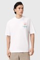 AllSaints t-shirt oversize męski bawełniany CRAYO biały M073PF