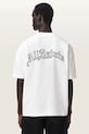 AllSaints tricou din bumbac DESCENT print alb M044PD