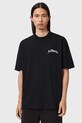 AllSaints t-shirt bawełniany DESCENT nadruk czarny M044PD