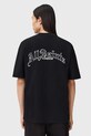 AllSaints t-shirt bawełniany DESCENT M044PD czarny SS26