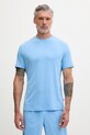 On T-shirt treningowy męski z bawełną Focus niebieski 1MF10244405