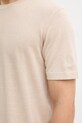 Mos Mosh t-shirt męski z lnem Crowe 509680 beżowy