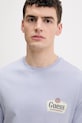 Guess Jeans t-shirt bawełniany niebieski M6RI38.K8HM0