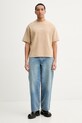 Guess Jeans t-shirt bawełniany M6RP14.KD461 beżowy SS26