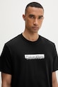 Calvin Klein T-shirt Ανδρικό βαμβακερό μαύρο LV04LF812G