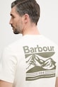 Barbour t-shirt basic męski bawełniany Camber MTS1395 beżowy