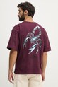 Alpha Industries t-shirt bawełniany Scorpion Cyborg nadruk bordowy 266515
