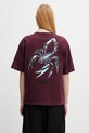 Odzież Alpha Industries t-shirt bawełniany Scorpion Cyborg 266515 bordowy