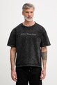 Alpha Industries t-shirt bawełniany Acid Logo aplikacja czarny 258519