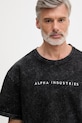 Alpha Industries t-shirt bawełniany Acid Logo czarny 258519