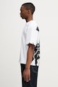 Alpha Industries tricou pentru bărbați, din bumbac Balaclava Backprint 266504 alb SS26