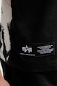 Alpha Industries majica muška pamučna Balaclava Backprint 266504 crna