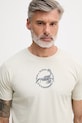 Alpha Industries t-shirt męski bawełniany US Scorpion Backprint beżowy 266510