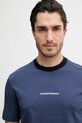 Bombažna kratka majica Emporio Armani mornarsko modra EM005257.AF13715