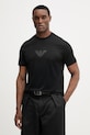 Bavlnené tričko Emporio Armani potlač čierna EM004583.AF13669