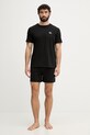 Calvin Klein Underwear T-shirt lounge da uomo in cotone LV00NM3022 nero SS26