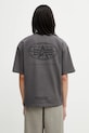 Odzież Alpha Industries t-shirt bawełniany World Logo Backprint 258514 szary