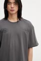 Alpha Industries t-shirt bawełniany World Logo Backprint szary 258514