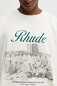 RHUDE t-shirt bawełniany Virgin Islands Script beżowy RHPS26TT01012