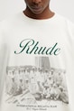 RHUDE t-shirt bawełniany Virgin Islands Script beżowy RHPS26TT01012