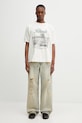 RHUDE t-shirt bawełniany Virgin Islands Script RHPS26TT01012 beżowy