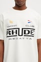 RHUDE t-shirt bawełniany Regatta Club beżowy RHPS26TT05012
