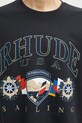 Bavlněné tričko RHUDE USA Sailing Icon černá RHPS26TT10012