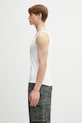 RHUDE Logo Ribbed Tank Top cotton men's RHSS26TA01361 white SS26
