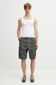 RHUDE Logo Ribbed Tank Top top bawełniany męski RHSS26TA01361 biały