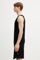 RHUDE Logo Ribbed Tank Top top męski bawełniany RHSS26TA01361 czarny SS26