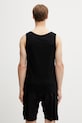 Clothing RHUDE Logo Ribbed Tank Top cotton Men's RHSS26TA01361 black