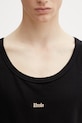 RHUDE Logo Ribbed Tank Top cotton Men's black RHSS26TA01361
