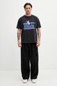 RHUDE Rossa T-shirt męski bawełniany RHSS26TT01012 czarny